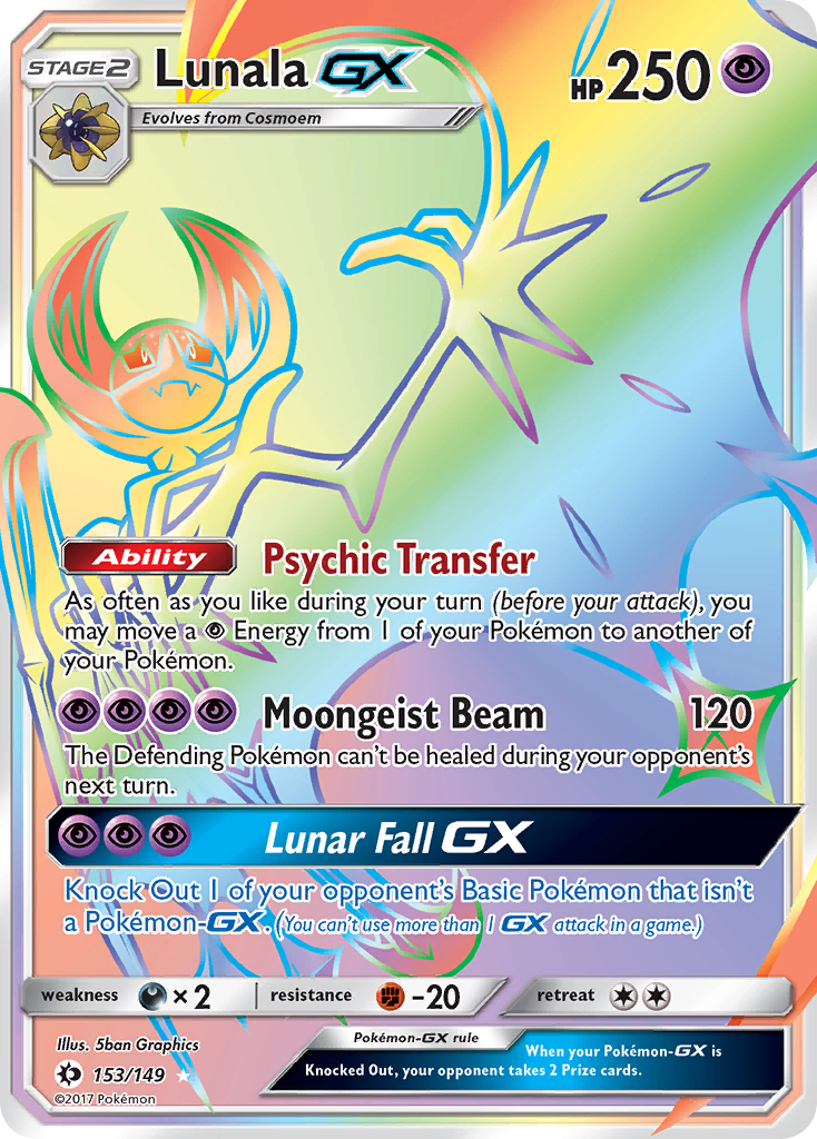 Lunala GX (153/149) [Sun & Moon: Base Set] | Gear Gaming Bentonville