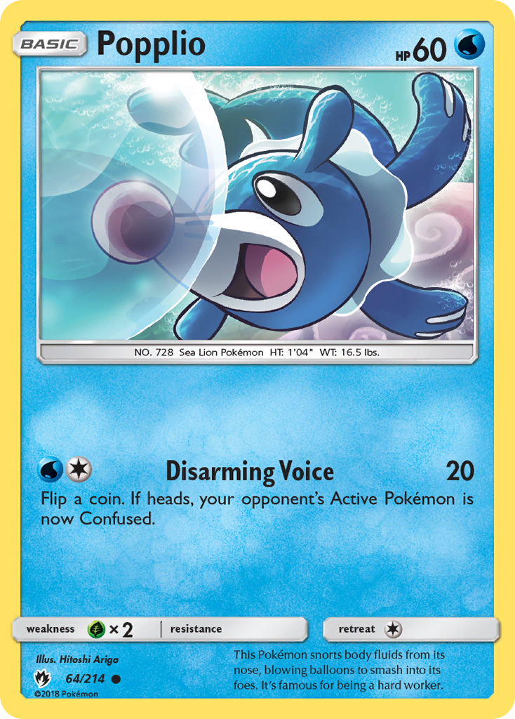 Popplio (64/214) [Sun & Moon: Lost Thunder] | Gear Gaming Bentonville