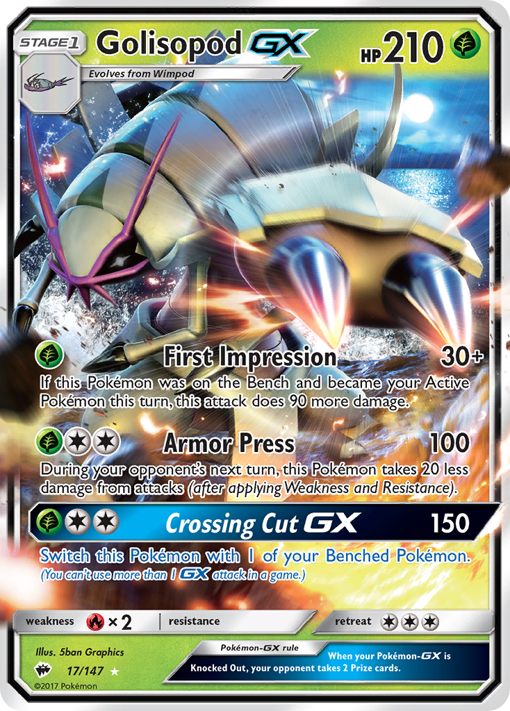 Golisopod GX (17/147) [Sun & Moon: Burning Shadows] | Gear Gaming Bentonville