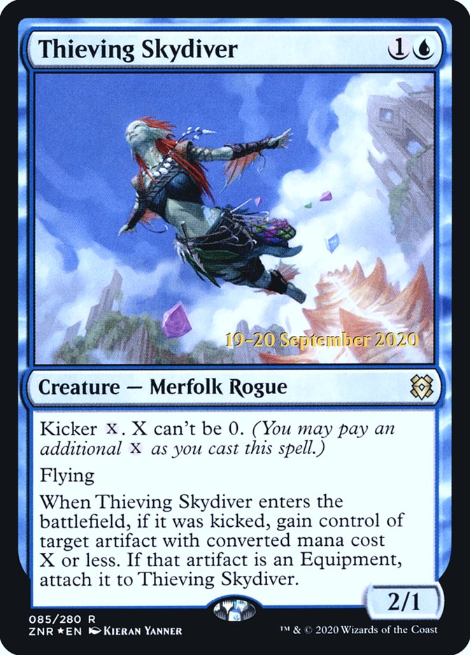 Thieving Skydiver  [Zendikar Rising Prerelease Promos] | Gear Gaming Bentonville