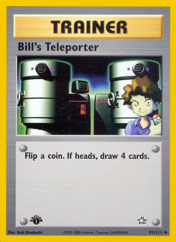 Bill's Teleporter (91/111) [Neo Genesis 1st Edition] | Gear Gaming Bentonville