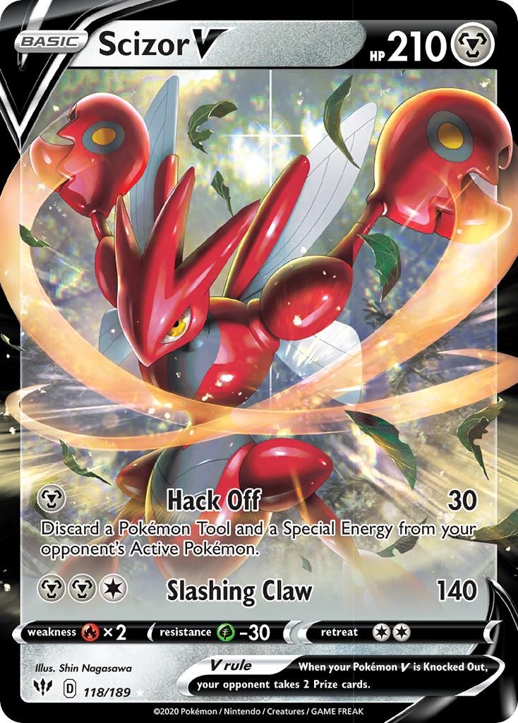 Scizor V (118/189) [Sword & Shield: Darkness Ablaze] | Gear Gaming Bentonville