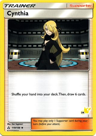 Cynthia (119/156) (Pikachu Stamp #24) [Battle Academy 2020] | Gear Gaming Bentonville