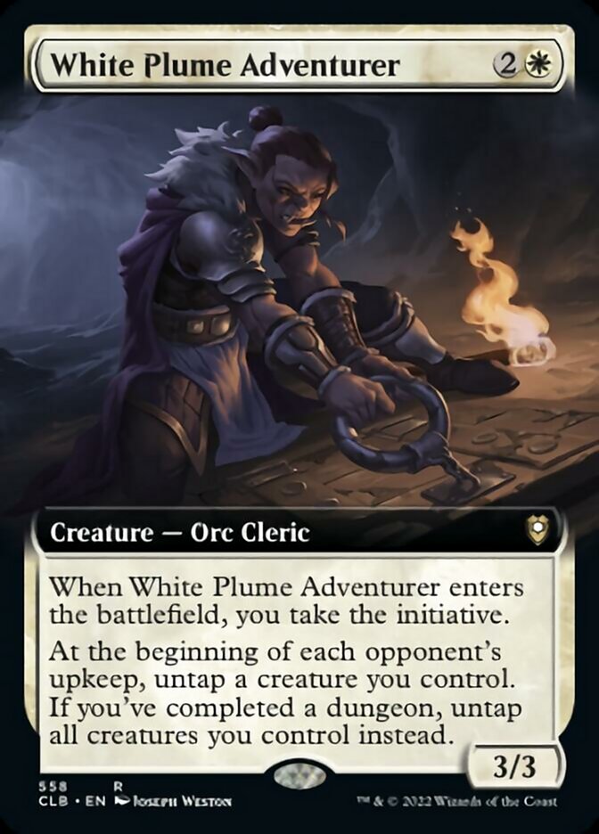 White Plume Adventurer (Extended Art) [Commander Legends: Battle for Baldur's Gate] | Gear Gaming Bentonville