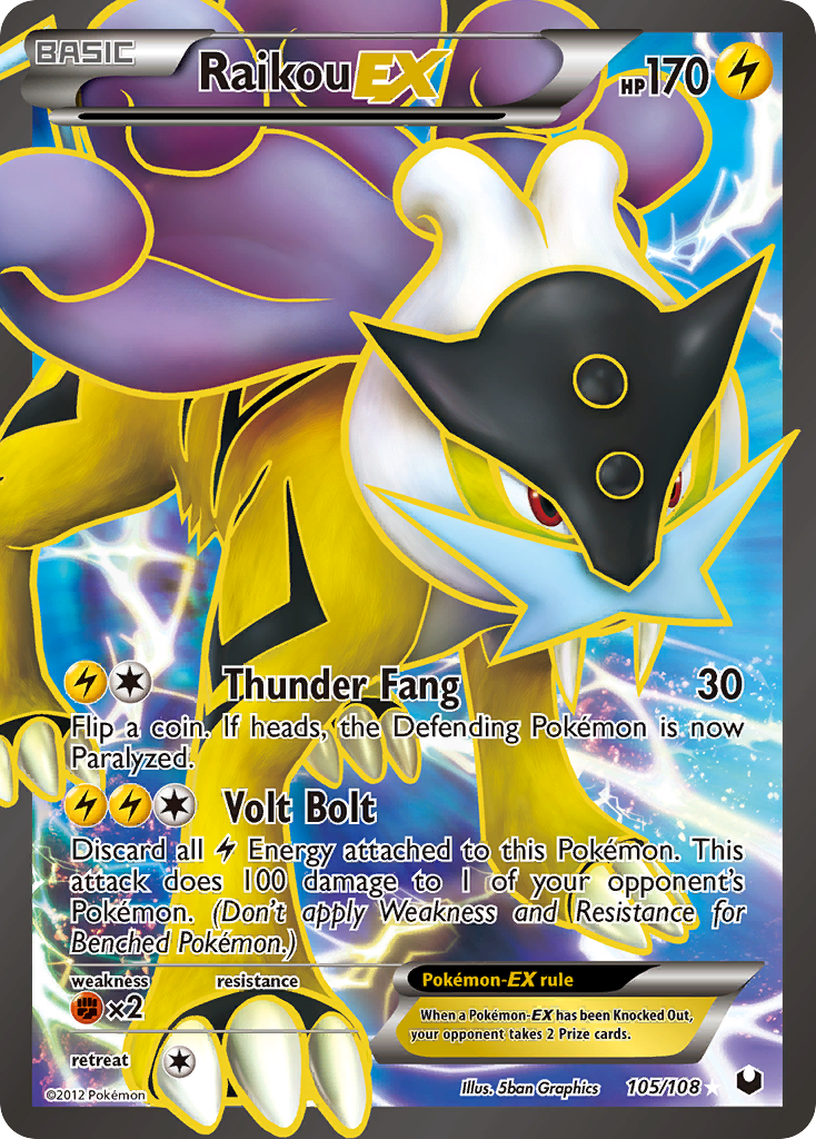 Raikou EX (105/108) [Black & White: Dark Explorers] | Gear Gaming Bentonville