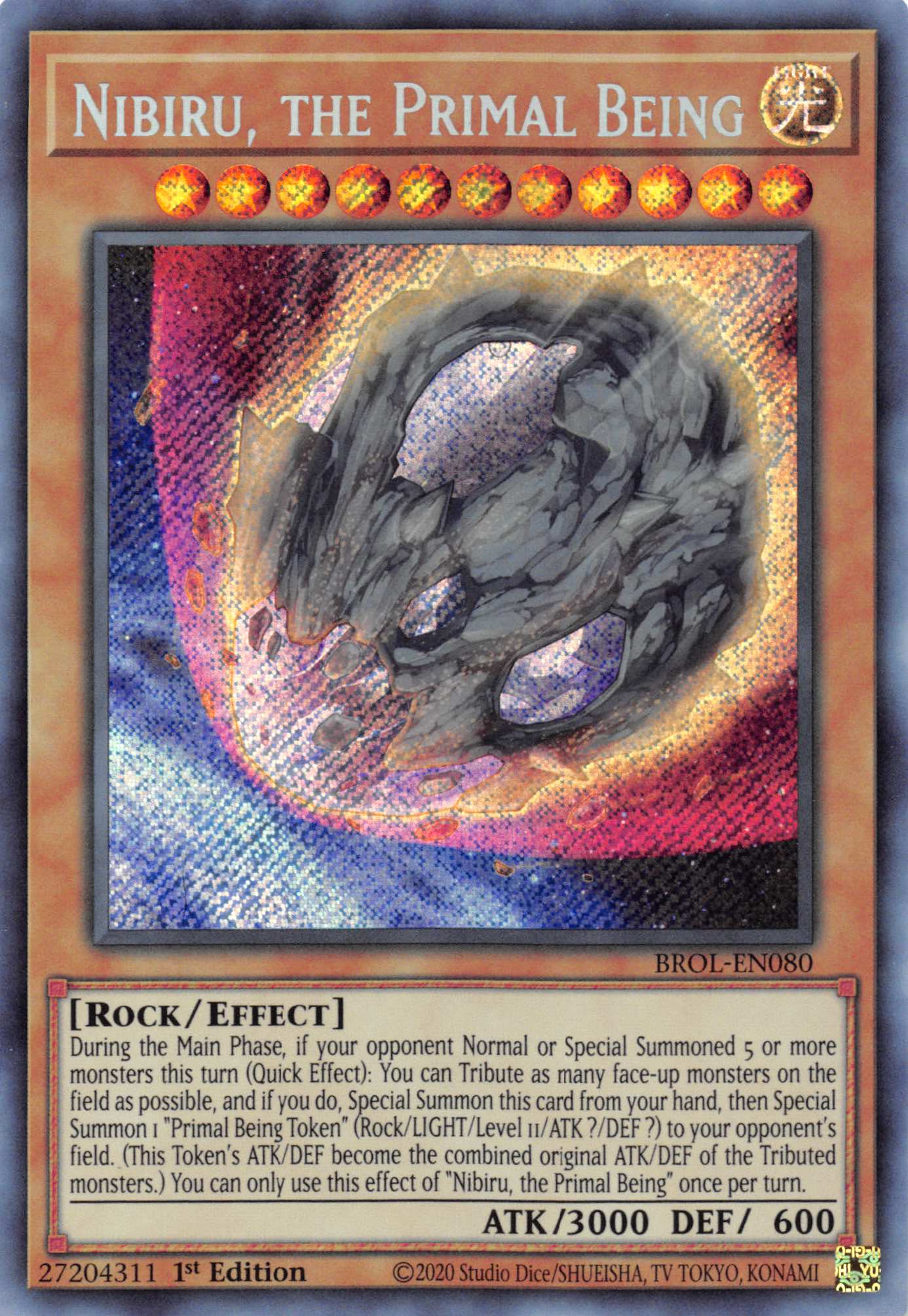 Nibiru, the Primal Being [BROL-EN080] Secret Rare | Gear Gaming Bentonville