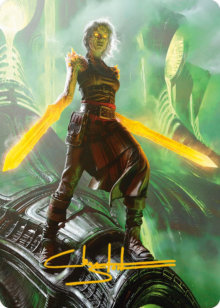 Nahiri, the Unforgiving Art Card (Gold-Stamped Signature) [Phyrexia: All Will Be One Art Series] | Gear Gaming Bentonville