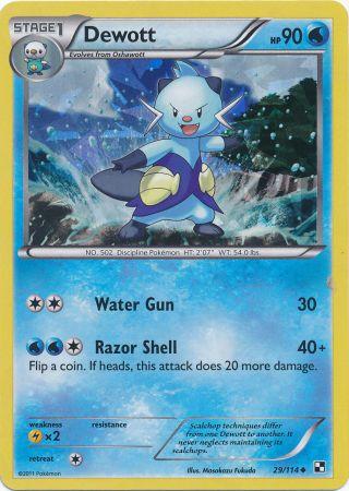 Dewott (29/114) (Cracked Ice Holo) [Black & White: Base Set] | Gear Gaming Bentonville