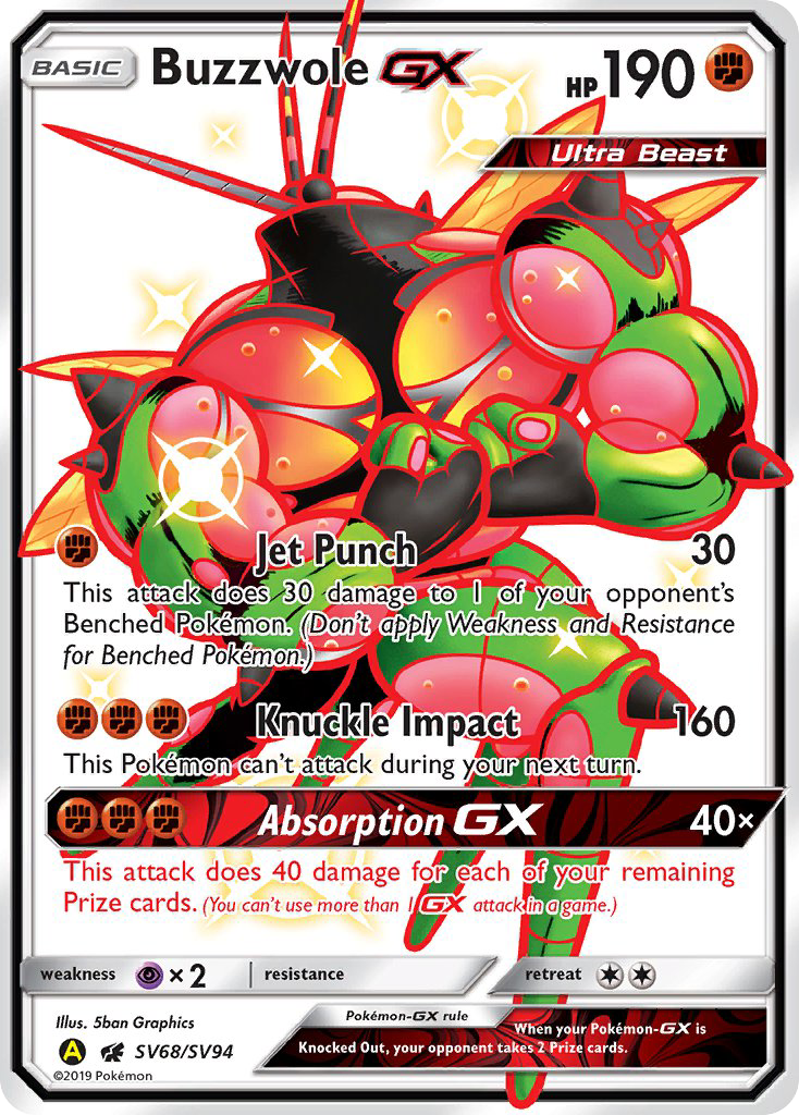 Buzzwole GX (SV68/SV94) [Sun & Moon: Hidden Fates - Shiny Vault] | Gear Gaming Bentonville