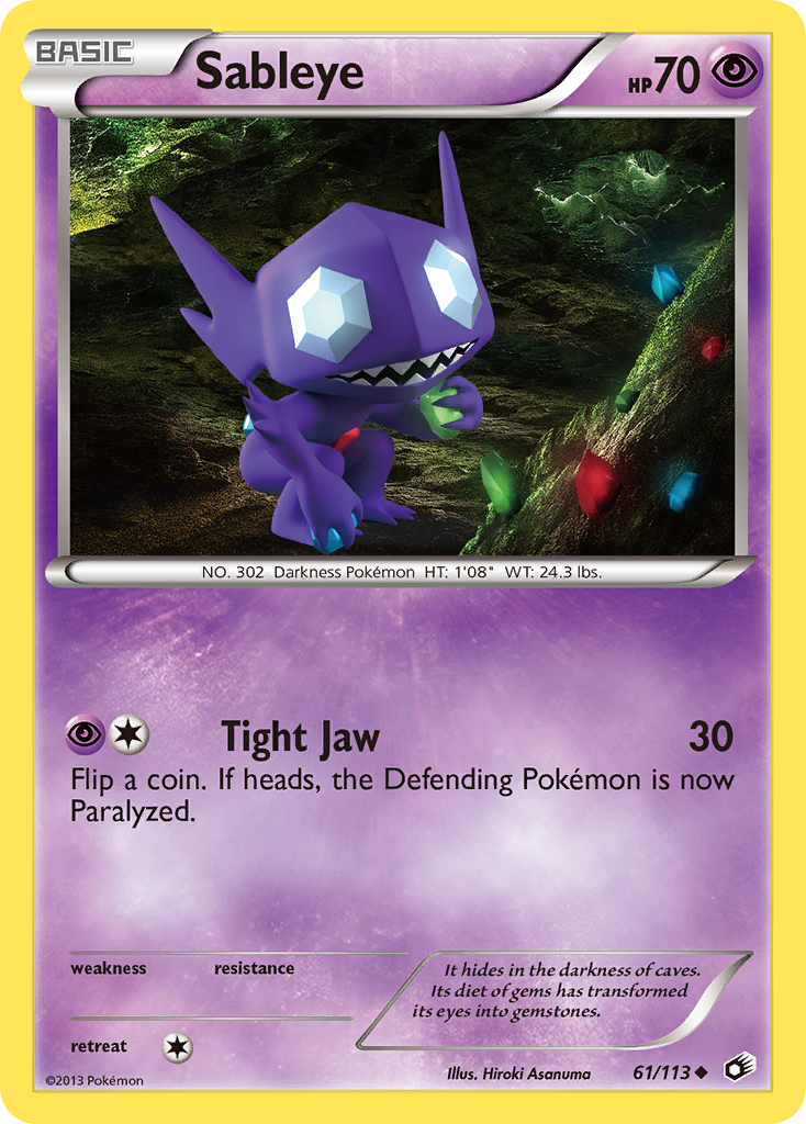 Sableye (61/113) [Black & White: Legendary Treasures] | Gear Gaming Bentonville