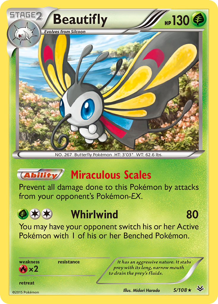 Beautifly (5/108) [XY: Roaring Skies] | Gear Gaming Bentonville