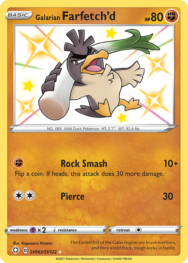 Galarian Farfetch'd (SV063/SV122) [Sword & Shield: Shining Fates] | Gear Gaming Bentonville