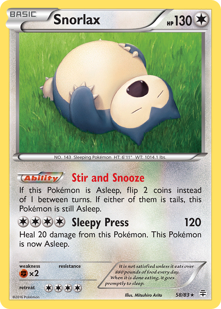 Snorlax (58/83) [XY: Generations] | Gear Gaming Bentonville