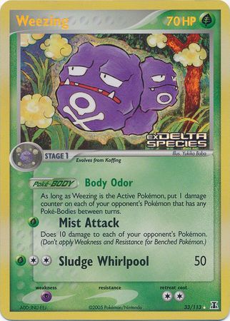 Weezing (33/113) (Stamped) [EX: Delta Species] | Gear Gaming Bentonville