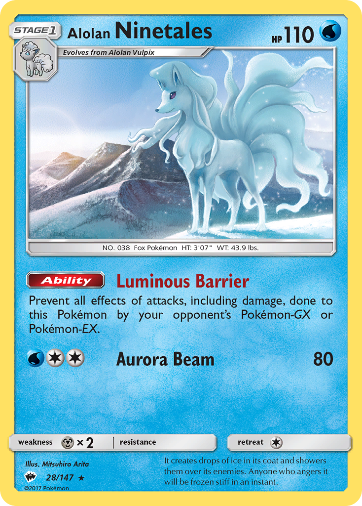 Alolan Ninetales (28/147) [Sun & Moon: Burning Shadows] | Gear Gaming Bentonville