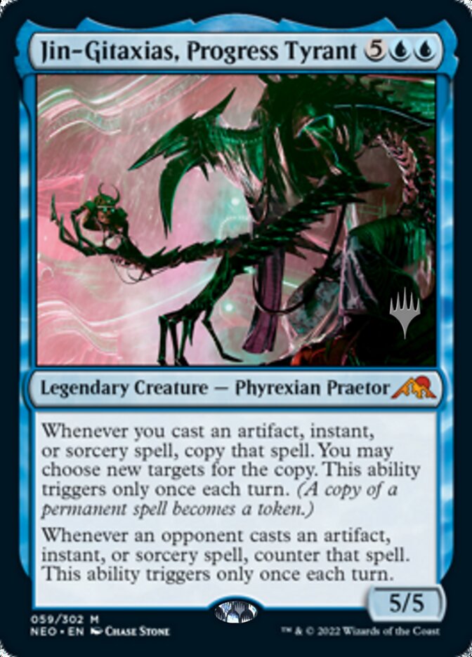 Jin-Gitaxias, Progress Tyrant (Promo Pack) [Kamigawa: Neon Dynasty Promos] | Gear Gaming Bentonville