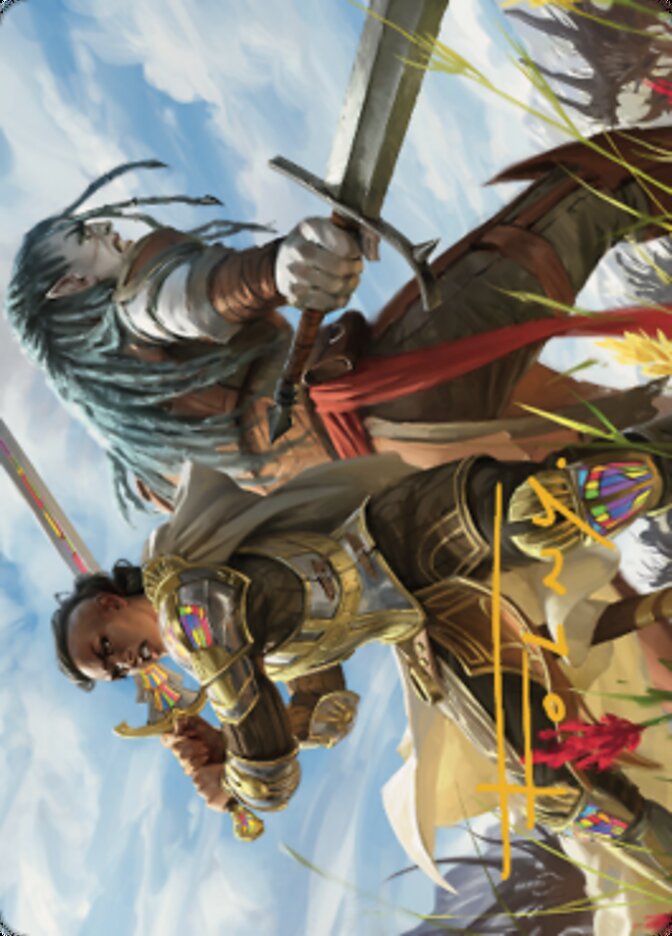 Join Forces Art Card (Gold-Stamped Signature) [Dominaria United Art Series] | Gear Gaming Bentonville
