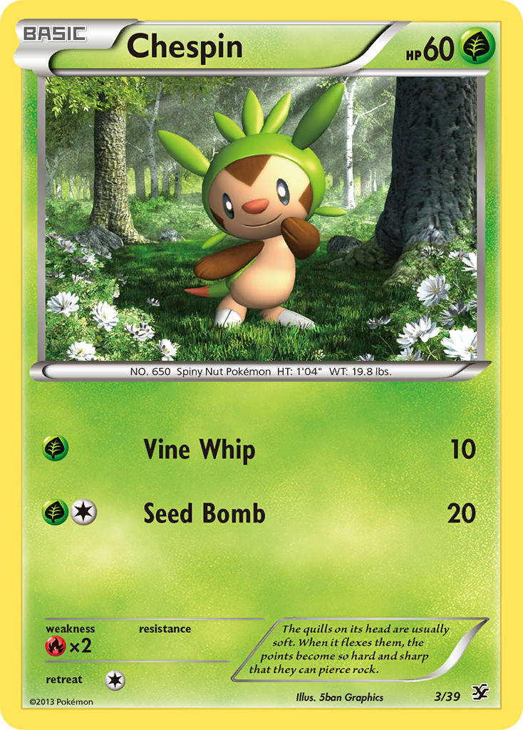 Chespin (3/39) [XY: Kalos Starter Set] | Gear Gaming Bentonville