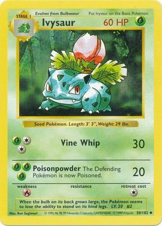 Ivysaur (30/102) [Base Set Shadowless Unlimited] | Gear Gaming Bentonville