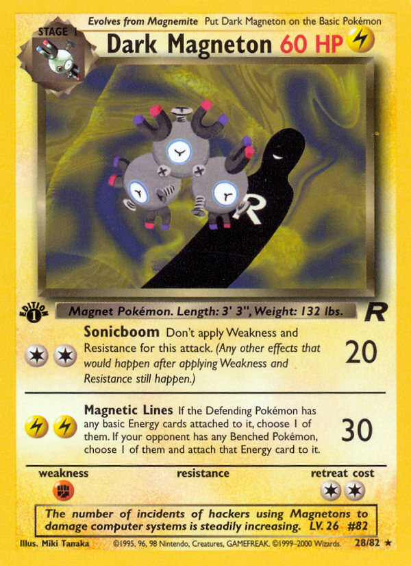 Dark Magneton (28/82) [Team Rocket 1st Edition] | Gear Gaming Bentonville