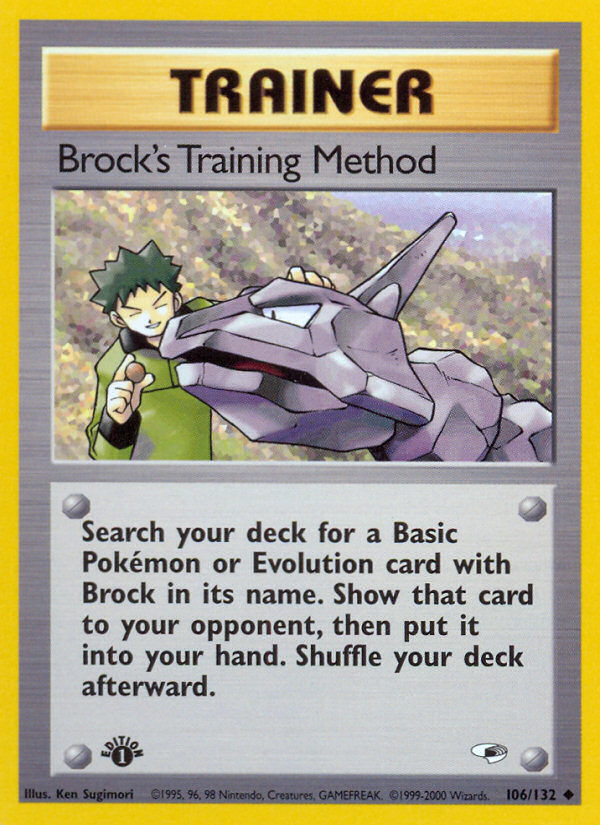 Brock's Training Method (106/132) [Gym Heroes 1st Edition] | Gear Gaming Bentonville