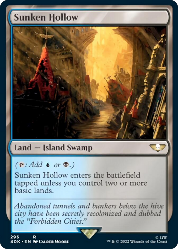 Sunken Hollow (Surge Foil) [Universes Beyond: Warhammer 40,000] | Gear Gaming Bentonville