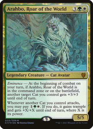 Arahbo, Roar of the World (Commander 2017) [Oversize Cards] | Gear Gaming Bentonville