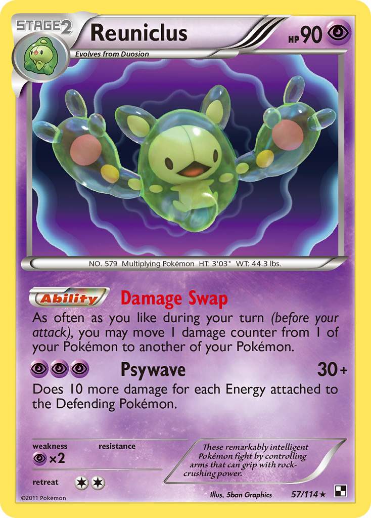 Reuniclus (57/114) [Black & White: Base Set] | Gear Gaming Bentonville