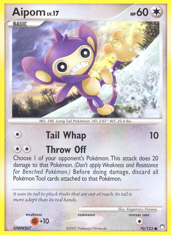 Aipom (70/123) [Diamond & Pearl: Mysterious Treasures] | Gear Gaming Bentonville