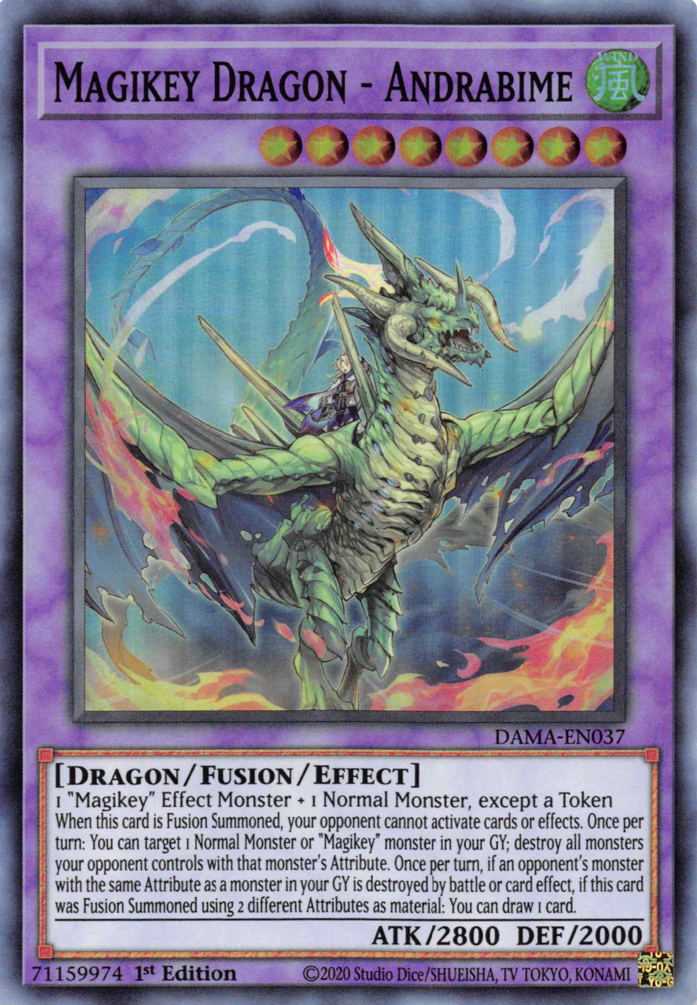 Magikey Dragon - Andrabime [DAMA-EN037] Super Rare | Gear Gaming Bentonville