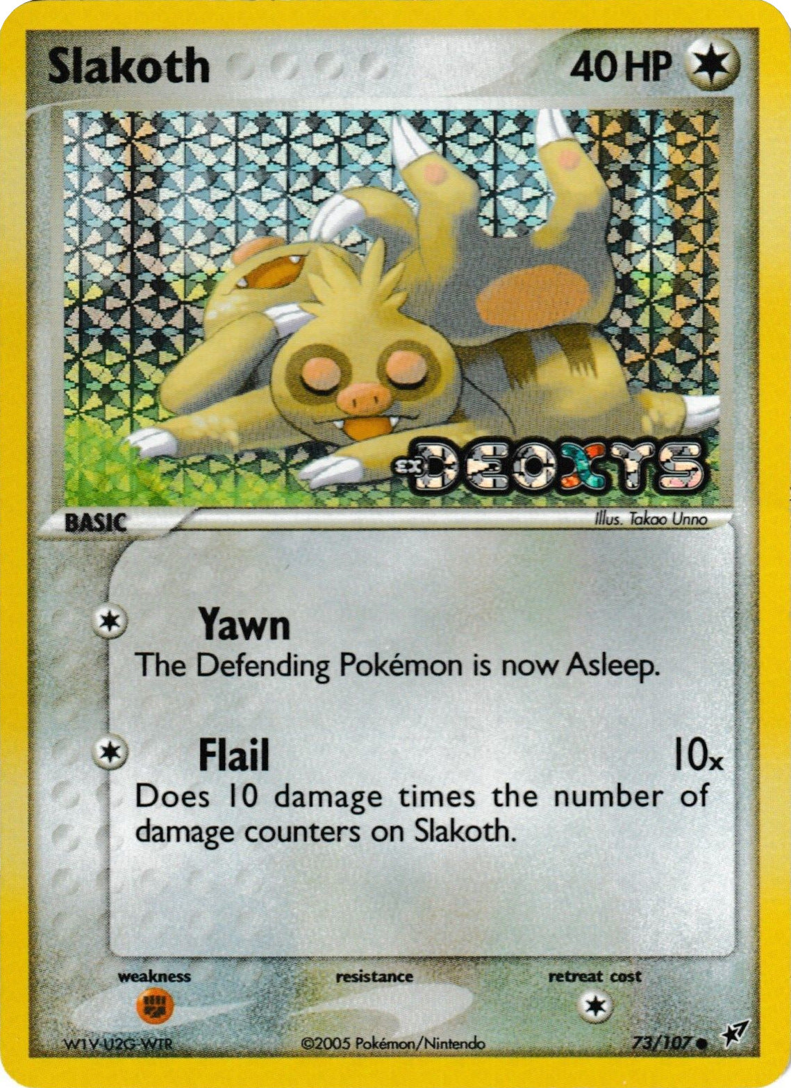 Slakoth (73/107) (Stamped) [EX: Deoxys] | Gear Gaming Bentonville