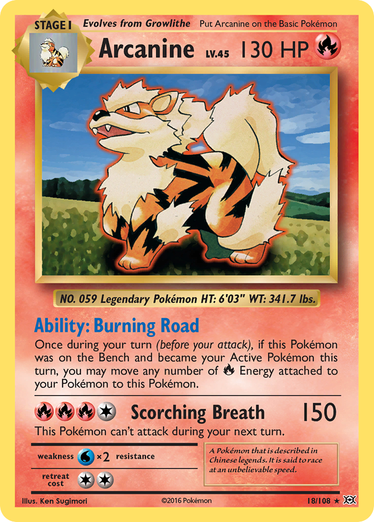 Arcanine (18/108) [XY: Evolutions] | Gear Gaming Bentonville