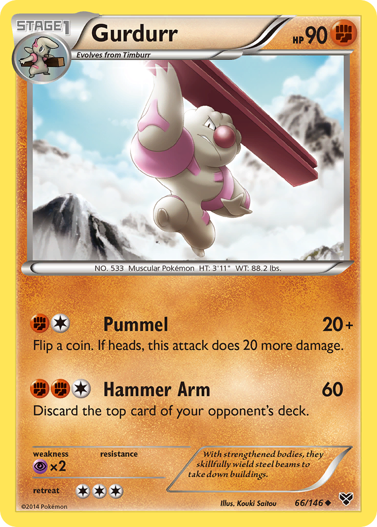 Gurdurr (66/146) [XY: Base Set] | Gear Gaming Bentonville