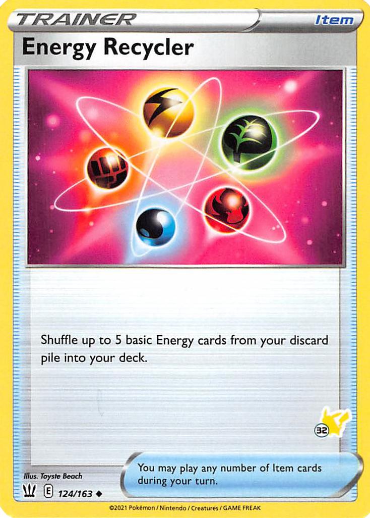 Energy Recycler (124/163) (Pikachu Stamp #32) [Battle Academy 2022] | Gear Gaming Bentonville