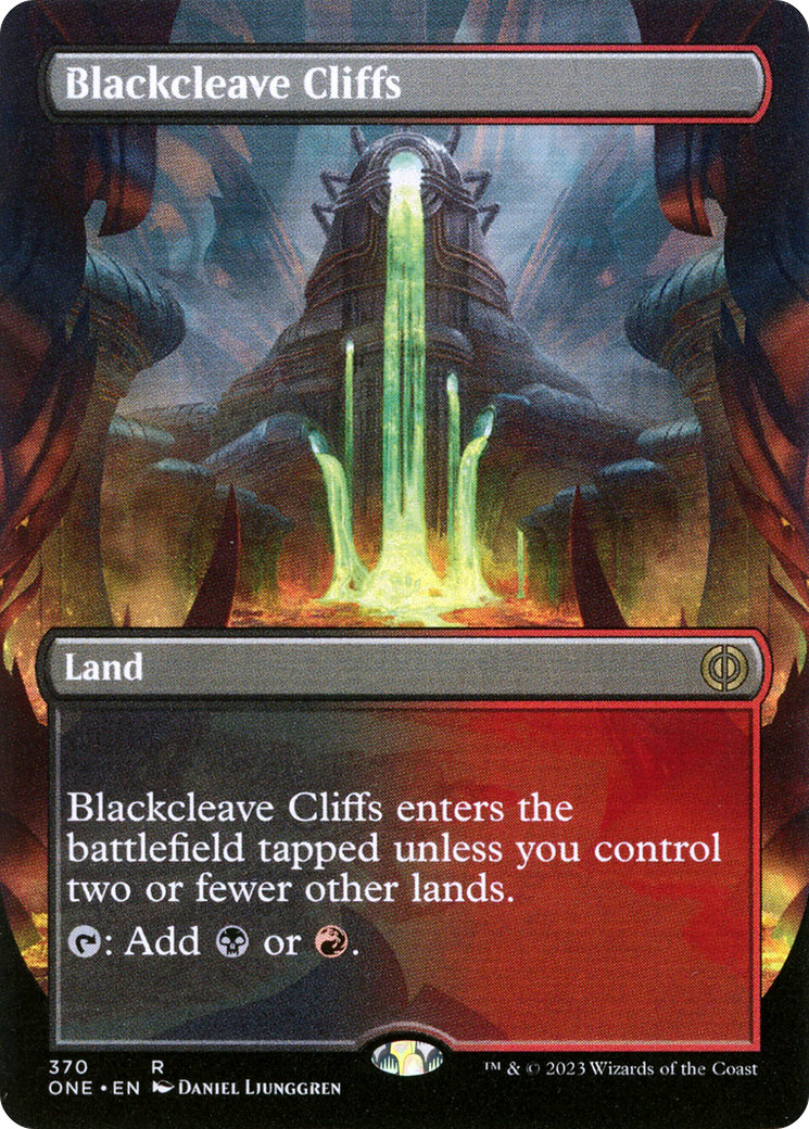 Blackcleave Cliffs (Borderless Alternate Art) [Phyrexia: All Will Be One] | Gear Gaming Bentonville