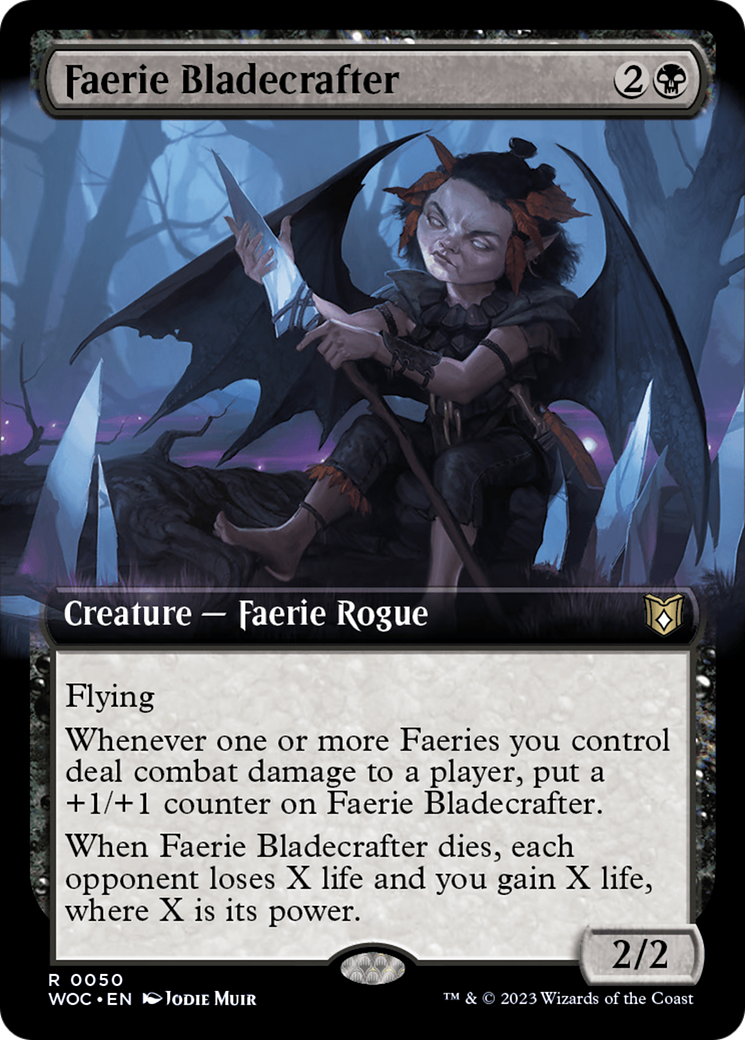 Faerie Bladecrafter (Extended Art) [Wilds of Eldraine Commander] | Gear Gaming Bentonville