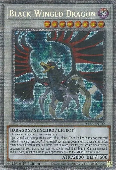 Black-Winged Dragon [DABL-EN100] Starlight Rare | Gear Gaming Bentonville