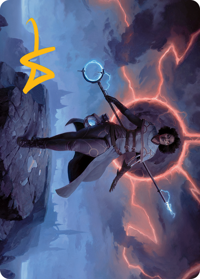 Rona, Herald of Invasion Art Card (Gold-Stamped Signature) [March of the Machine Art Series] | Gear Gaming Bentonville