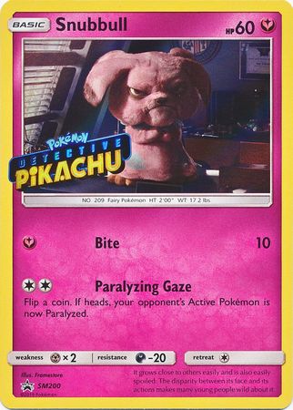 Snubbull Detective (SM200) (Pikachu Stamped) [Sun & Moon: Black Star Promos] | Gear Gaming Bentonville