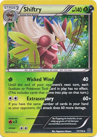 Shiftry (11/114) (Cosmos Holo) [XY: Steam Siege] | Gear Gaming Bentonville