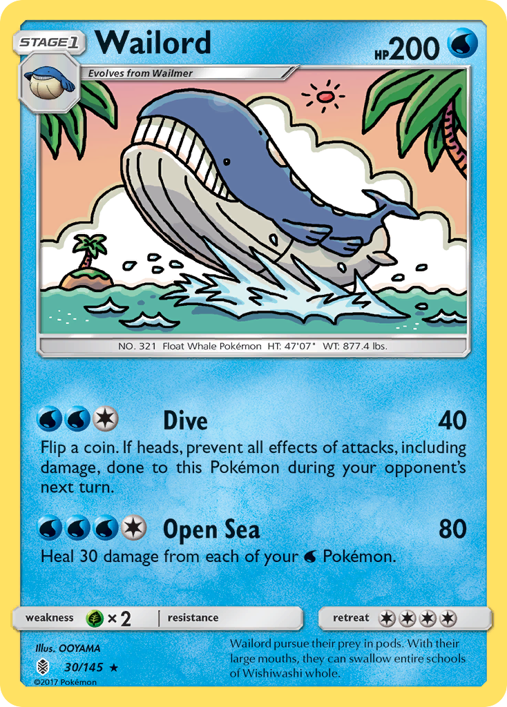 Wailord (30/145) [Sun & Moon: Guardians Rising] | Gear Gaming Bentonville