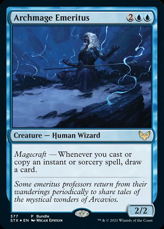 Archmage Emeritus (Bundle) [Strixhaven: School of Mages Promos] | Gear Gaming Bentonville