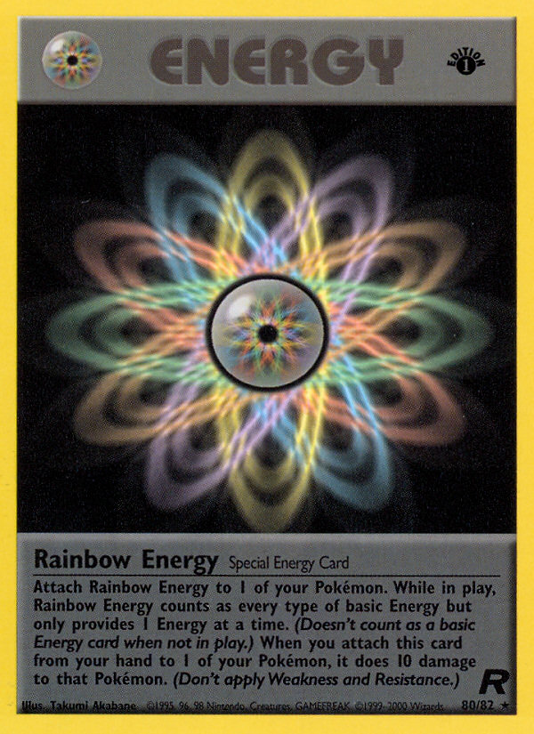 Rainbow Energy (80/82) [Team Rocket 1st Edition] | Gear Gaming Bentonville