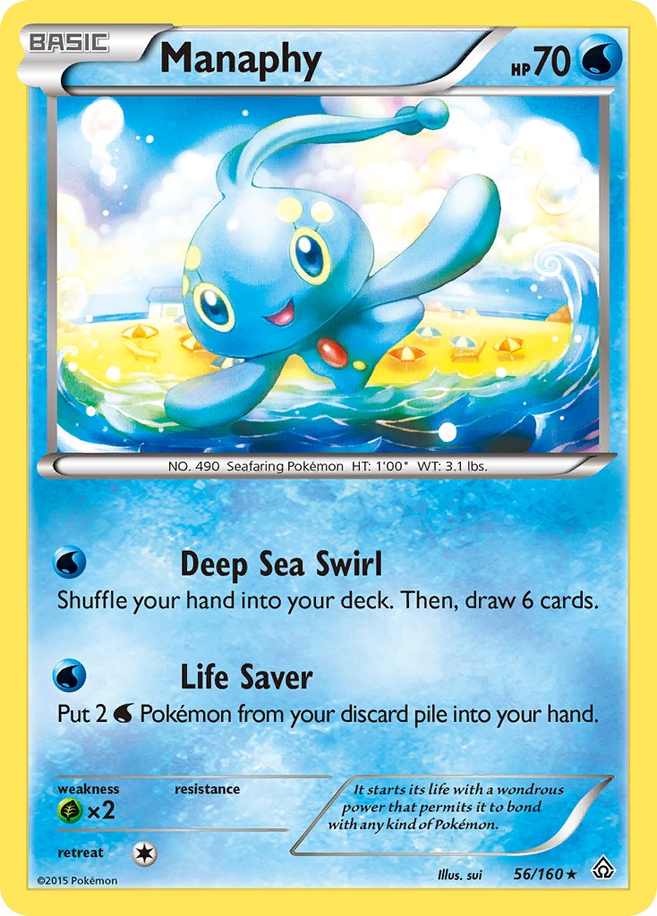 Manaphy (56/160) (Battle Arena Deck Exclusive) (Theme Deck Exclusive) [XY: Primal Clash] | Gear Gaming Bentonville