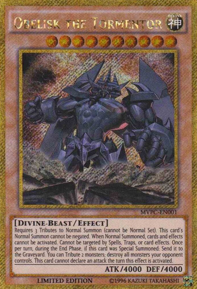 Obelisk the Tormentor [MVPC-EN001] Gold Secret Rare | Gear Gaming Bentonville