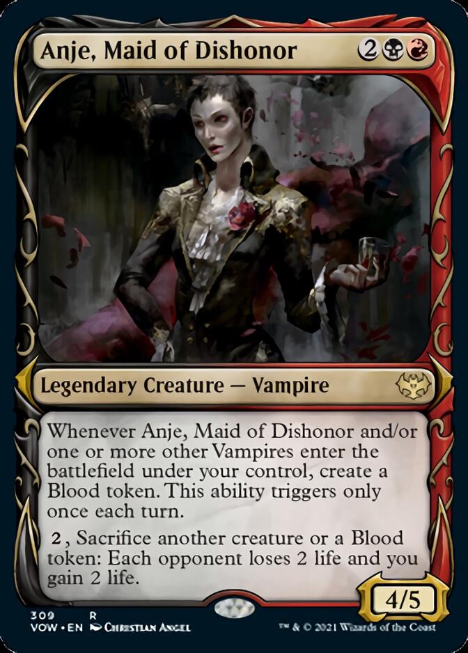 Anje, Maid of Dishonor (Showcase Fang Frame) [Innistrad: Crimson Vow] | Gear Gaming Bentonville