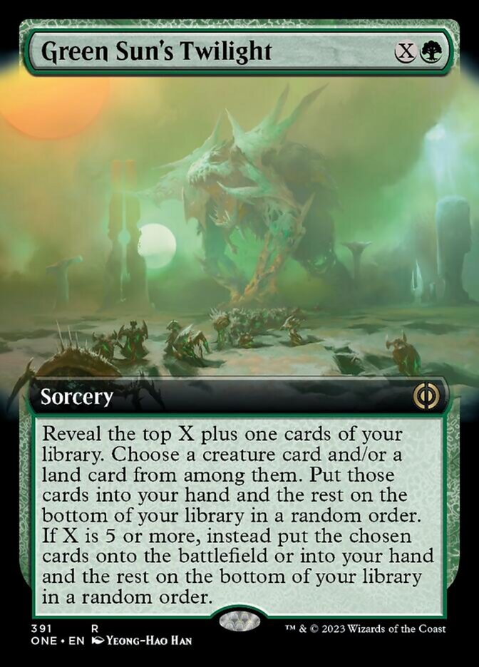 Green Sun's Twilight (Extended Art) [Phyrexia: All Will Be One] | Gear Gaming Bentonville