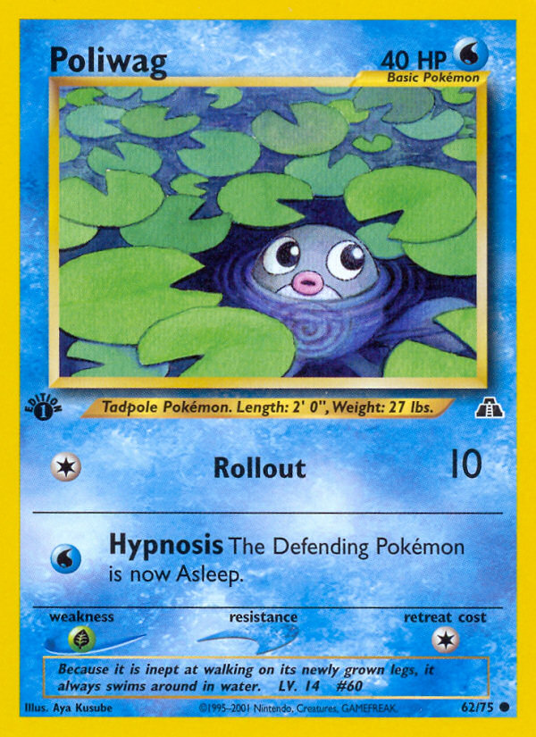 Poliwag (62/75) [Neo Discovery 1st Edition] | Gear Gaming Bentonville