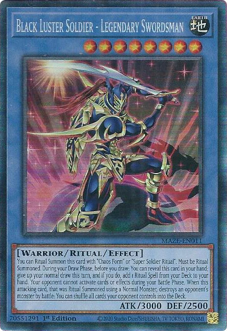 Black Luster Soldier - Legendary Swordsman [MAZE-EN011] Collector's Rare | Gear Gaming Bentonville