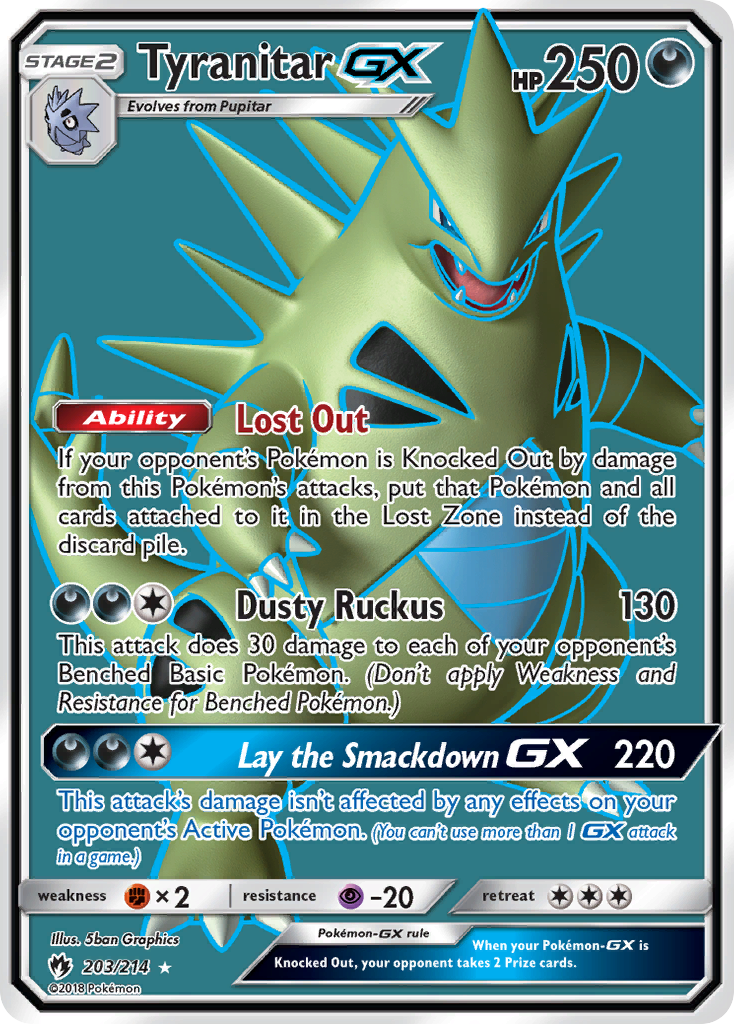 Tyranitar GX (203/214) [Sun & Moon: Lost Thunder] | Gear Gaming Bentonville